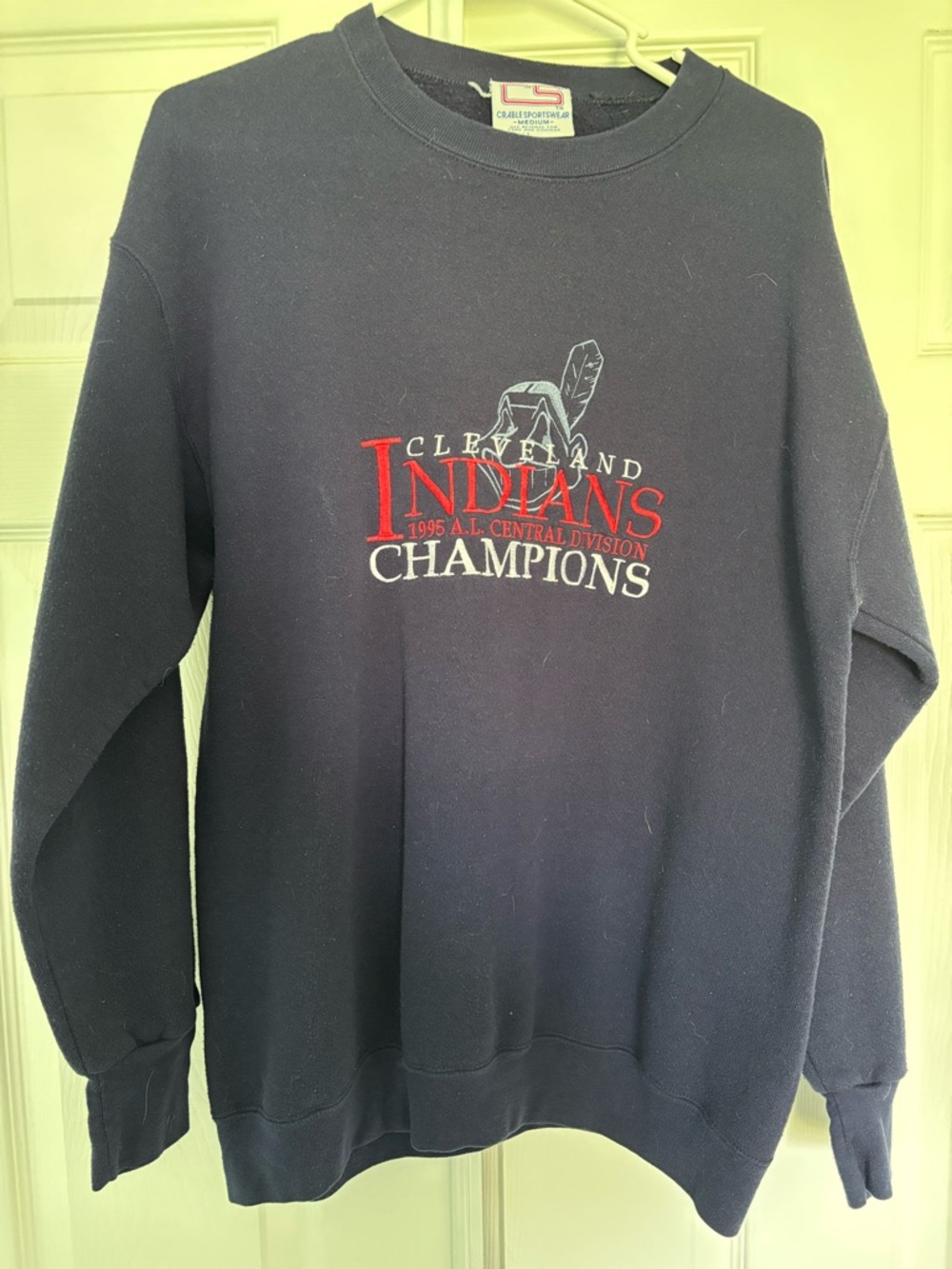 Champion Navy Crewneck Cleveland Indians Sweatshirt